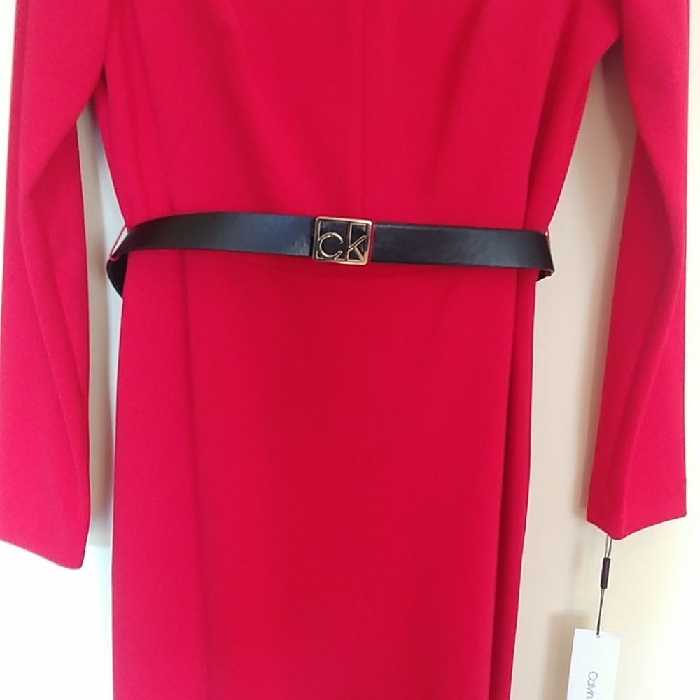 Very nice, belted Calvin Klein dress